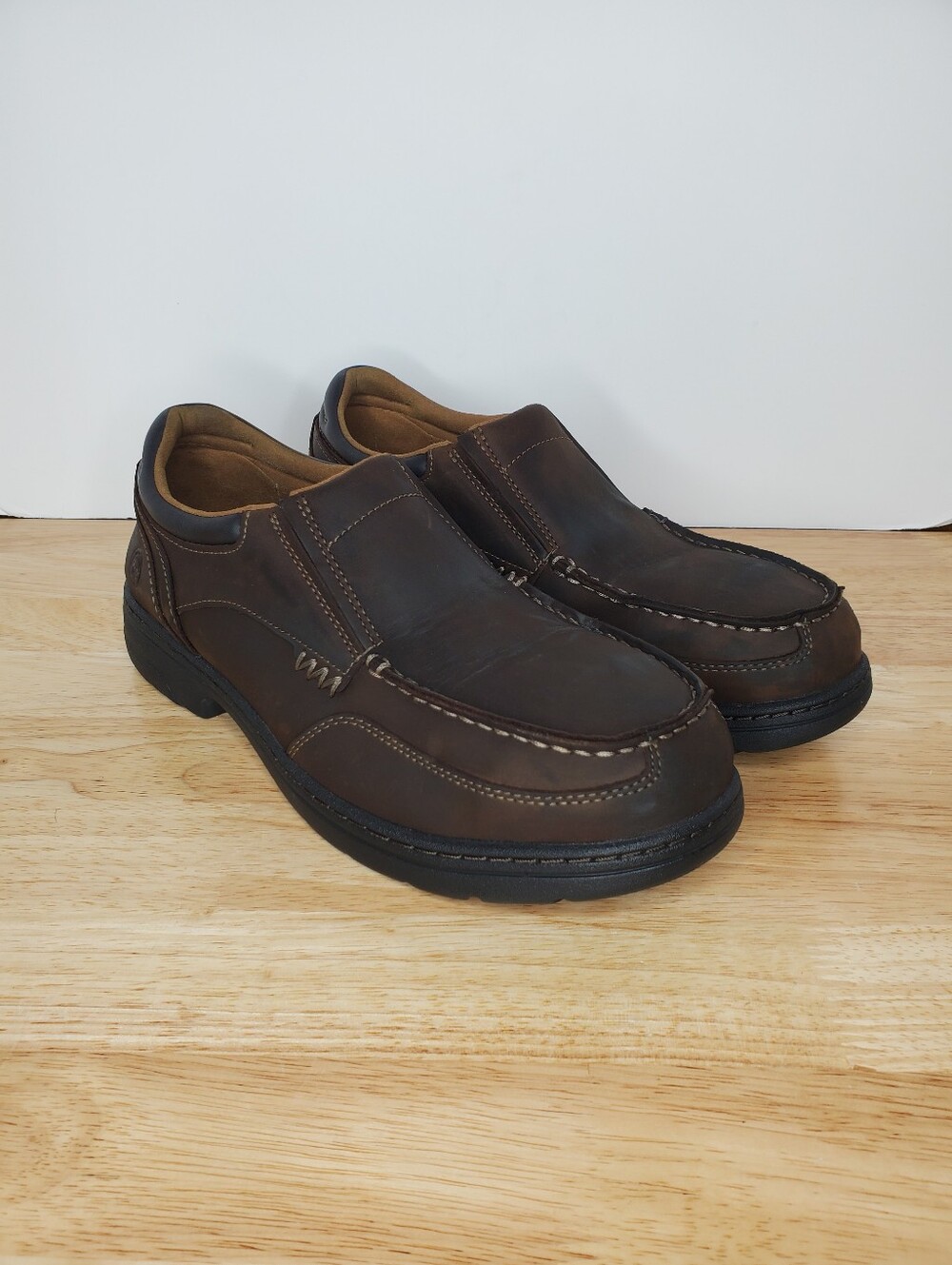 Timberland Pro Branston Slip On Moc Alloy Safety Toe Work Shoes Mens 10W Brown
